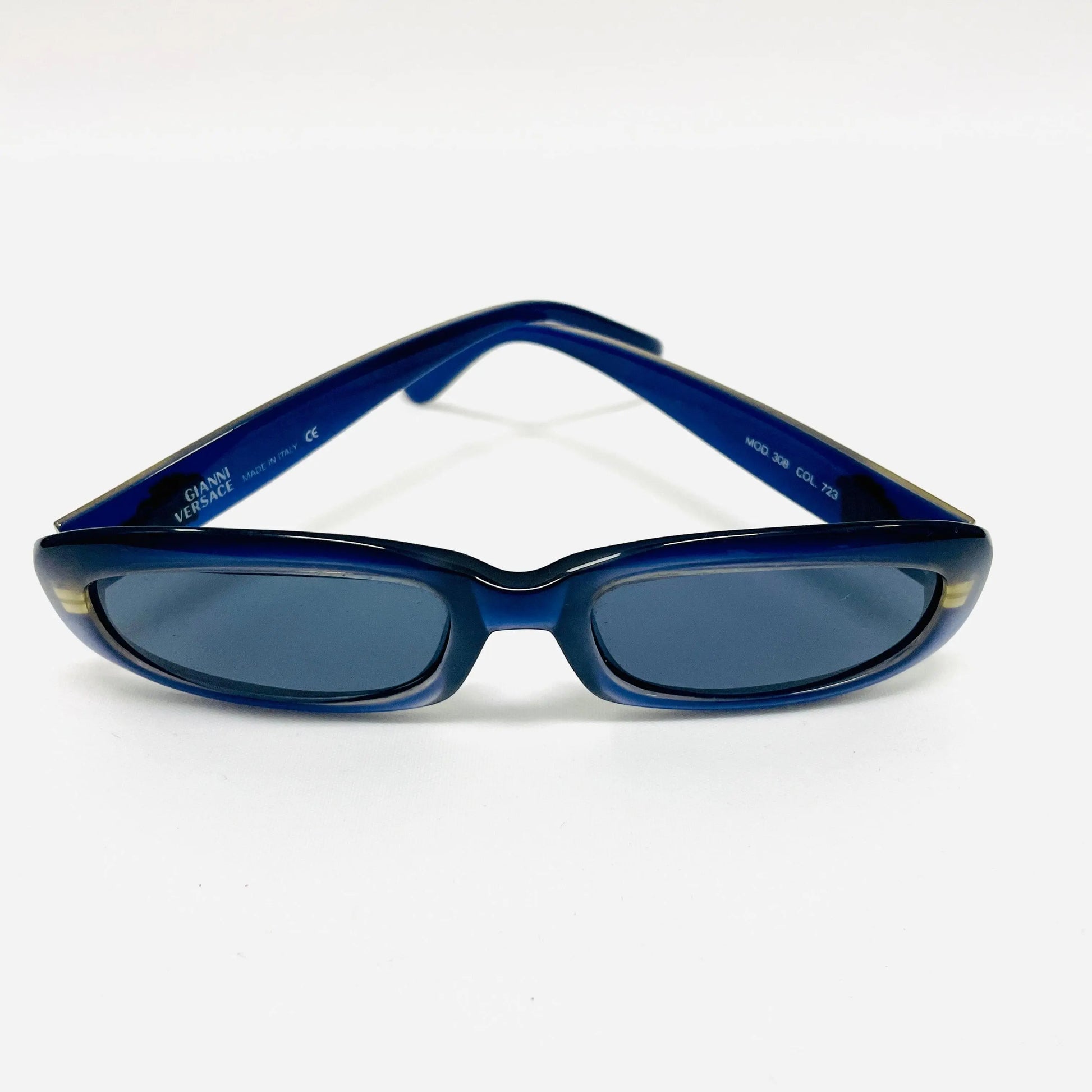 Vintage-Gianni-Versace-Sonnenbrille-Sunglasses-Model-308-Blue-Medusa  Alt-Text bearbeiten