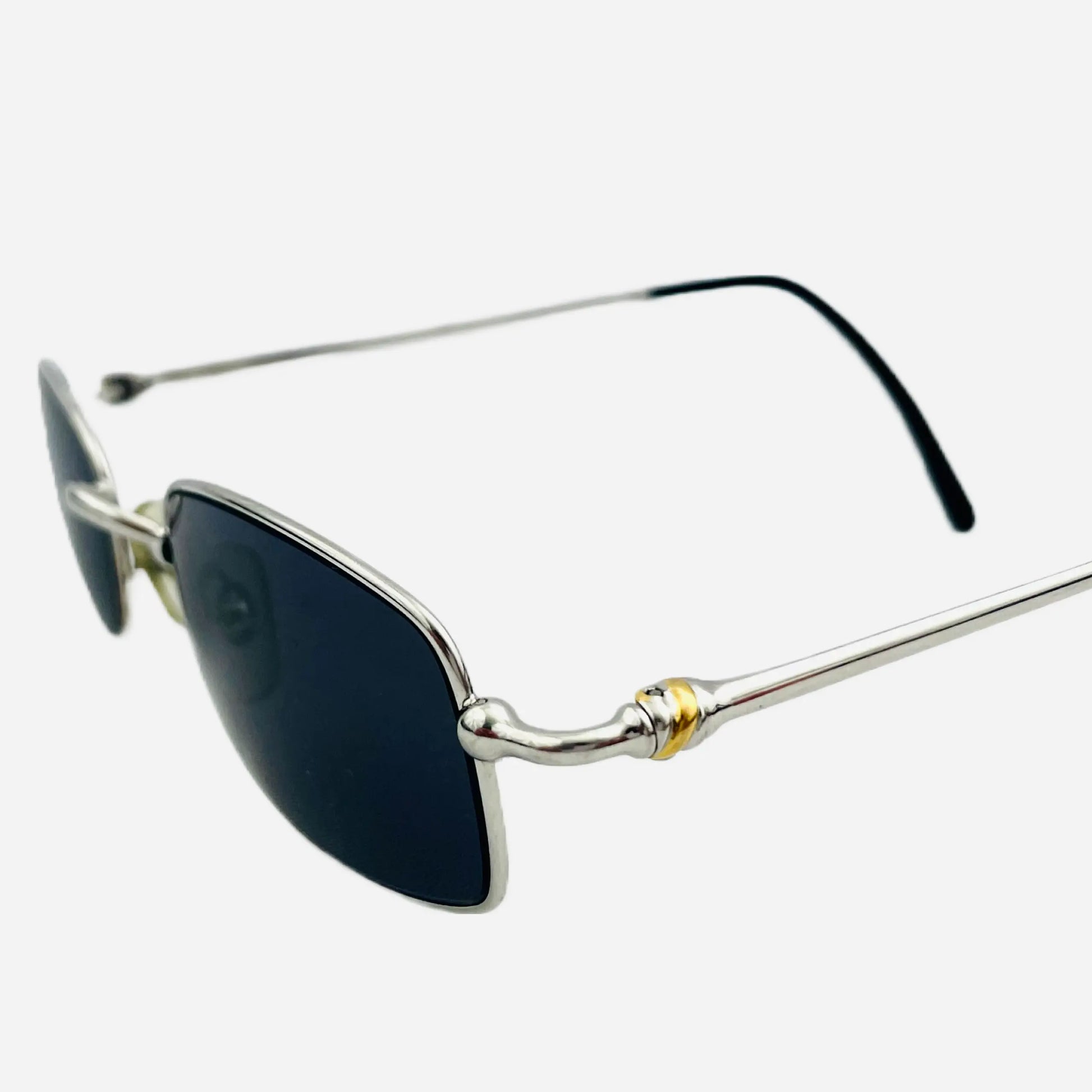 Vintage-Cartier-Deimos-Platinum-Sonnenbrille-Sunglasse-front-side-detail