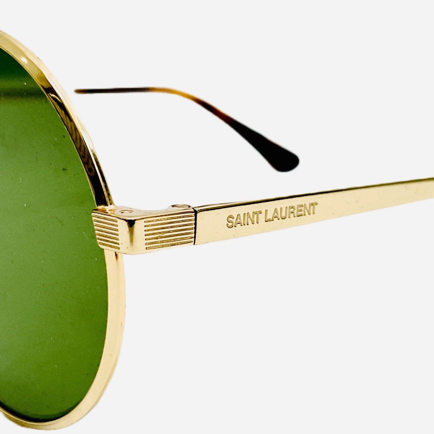 Vintage-Saint-Laurent-Sonnenbrille-Sunglasses-SL-136-ZERO-002-colour-gold-detail
