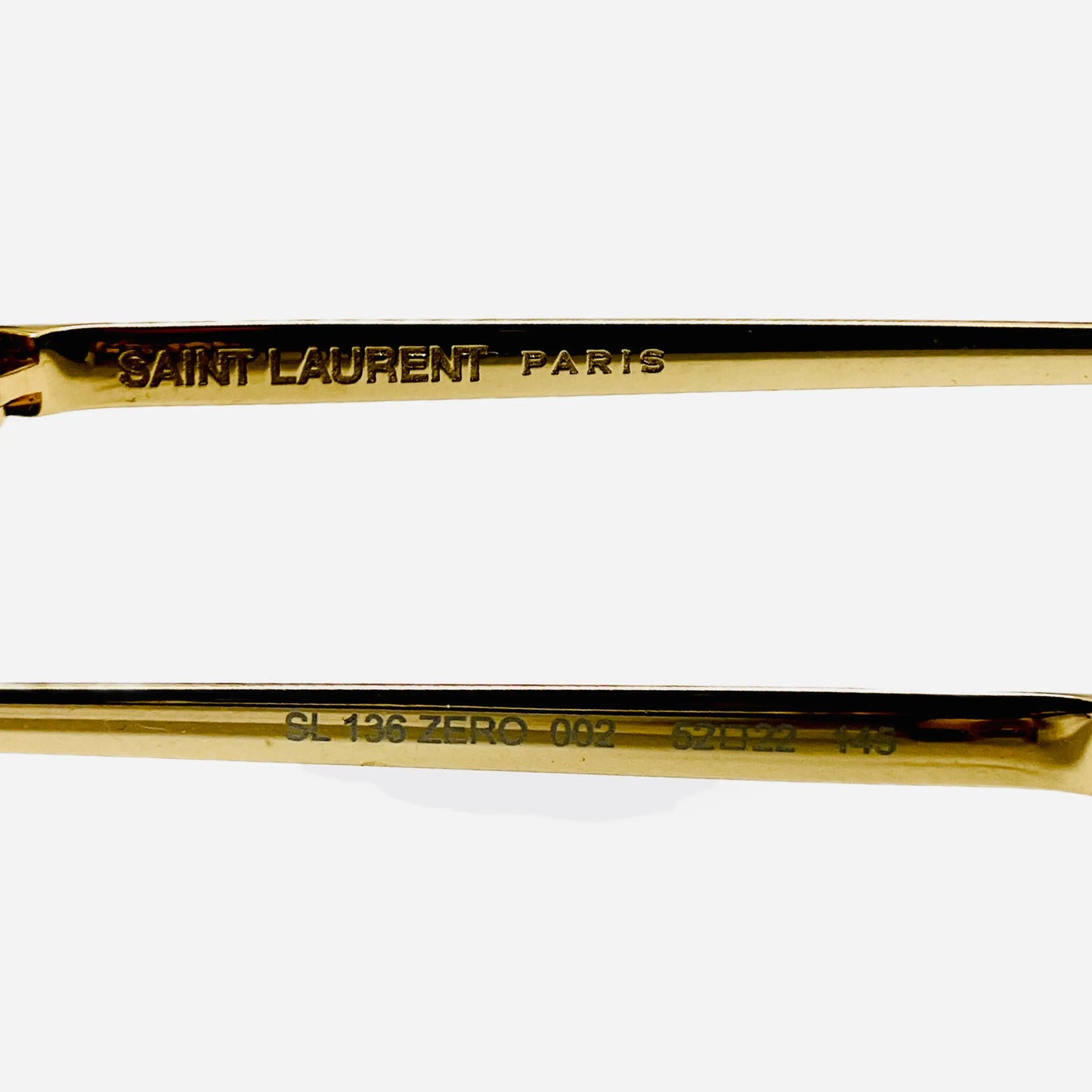 Vintage-Saint-Laurent-Sonnenbrille-Sunglasses-SL-136-ZERO-002-colour-gold-temples