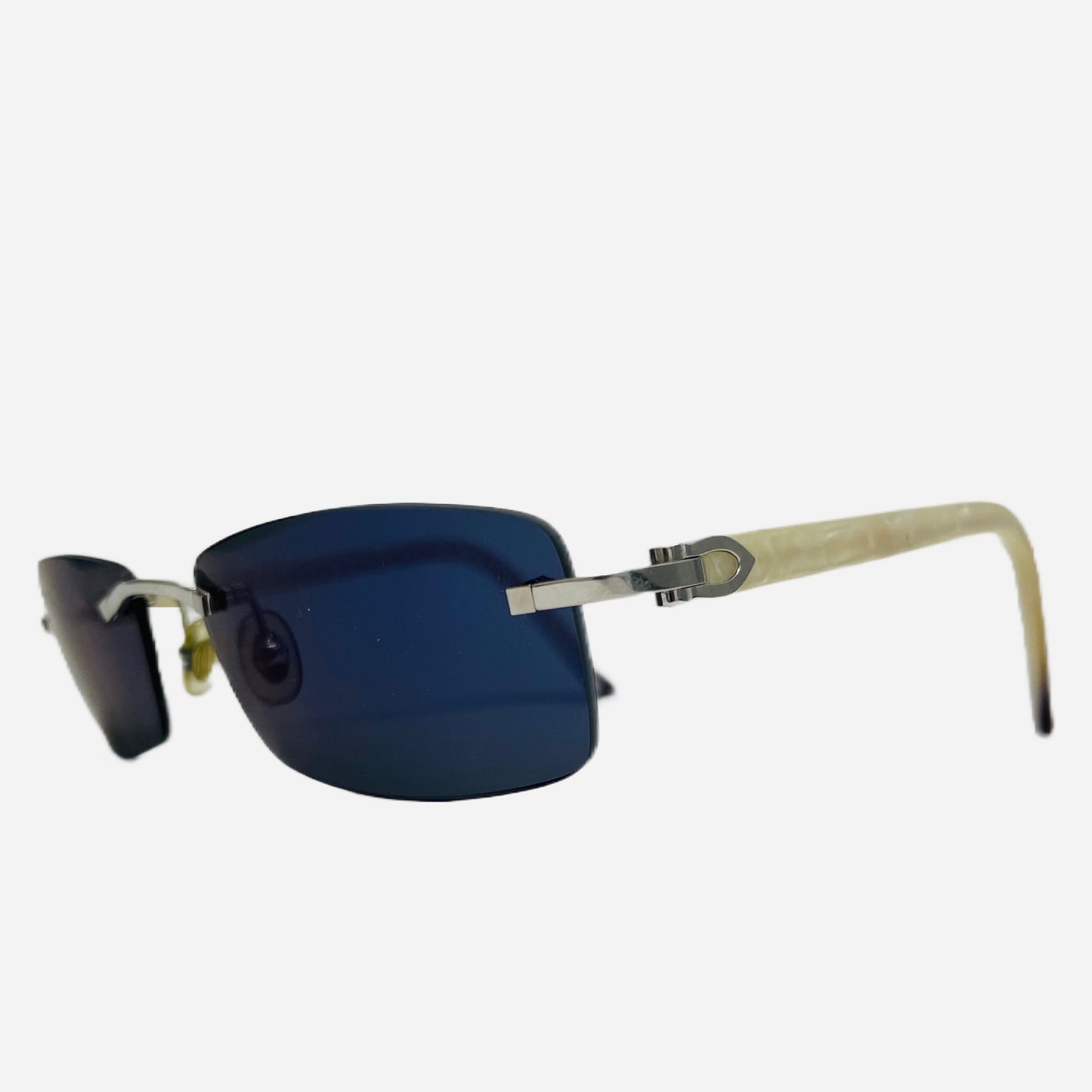 Vintage-Cartier-C-Decor-Rimless-Mother-of-Pearl-Platinum-Sonnenbrille-Sunglasses-the-seekers-side-4